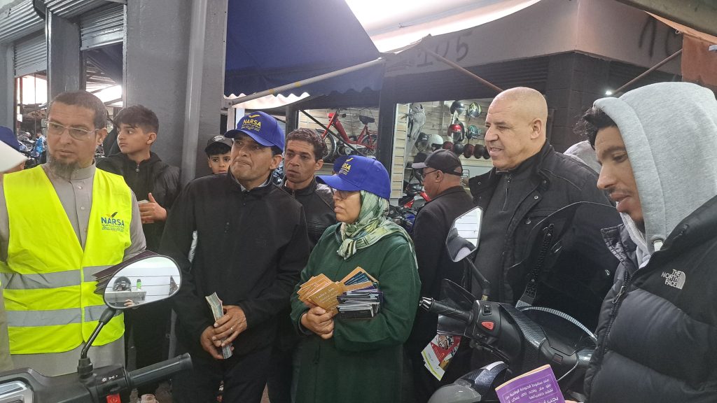 حملة تحسيسية بالدار البيضاء  للتحسيس بمخاطر حوادث الدراجات النارية وتقليص عدد الضحايا