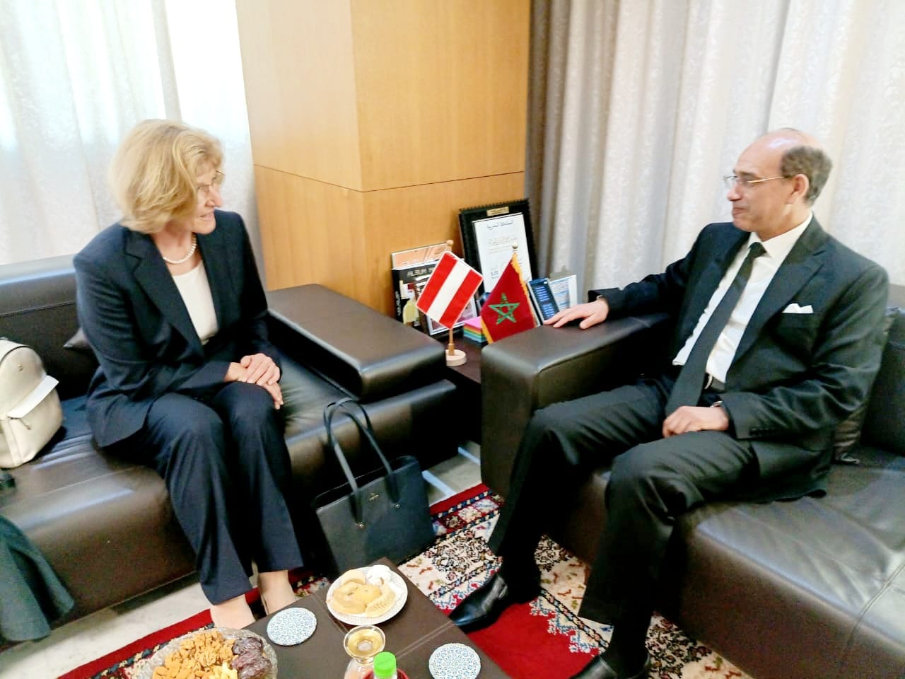 رئيس النيابة العامة يجري مباحثات مع المدعية العامة لجمهورية النمسا 