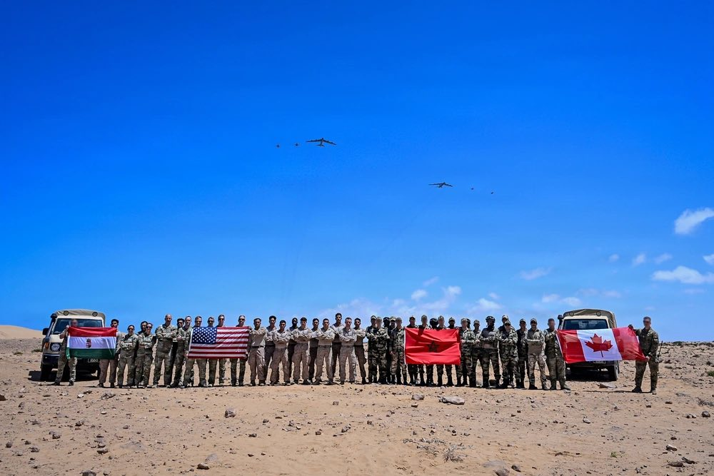 مناورات الأسد الإفريقي 2026.. تمرين جوي مشترك بين قاذفات أمريكية ومقاتلات مغربية فوق جنوب المملكة 